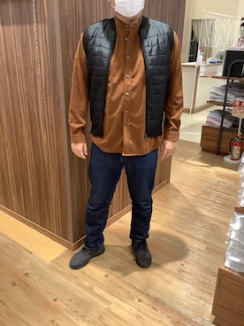 「アイテム（ベスト）」を使った、BRICK HOUSE シャツ工房 南砂町スナモ店さん（メンズ・178cm）の冬コーディネート
