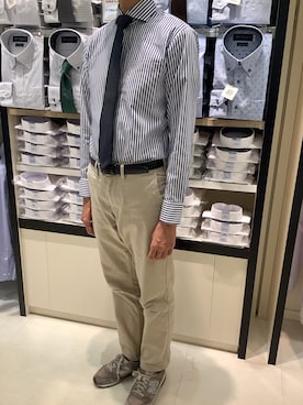 BRICK HOUSE シャツ工房 甲斐双葉ラザウォーク店さん（メンズ・177cm）の冬コーディネート