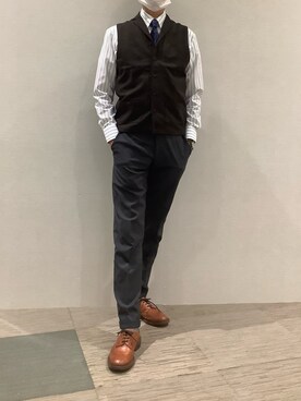 BRICK HOUSE シャツ工房 甲斐双葉ラザウォーク店さん（メンズ・177cm）の秋コーディネート