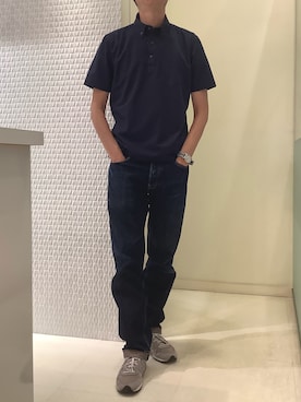 「アイテム（ポロシャツ）」を使った、BRICK HOUSE シャツ工房 甲斐双葉ラザウォーク店さん（メンズ・177cm）の春コーディネート