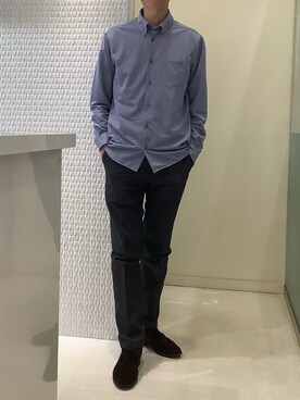 「アイテム（ポロシャツ）」を使った、BRICK HOUSE シャツ工房 甲斐双葉ラザウォーク店さん（メンズ・177cm）の春コーディネート