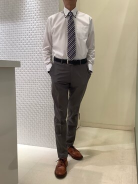 BRICK HOUSE シャツ工房 甲斐双葉ラザウォーク店さん（メンズ・177cm）の冬コーディネート