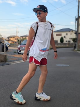 「アイテム（ショーツ）」を使った、wさん（メンズ・170cm）の夏コーディネート