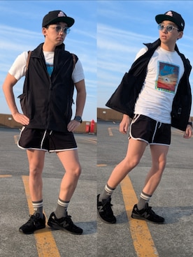 「NIKE（ナイキ）のアイテム（トップス）」を使った、wさん（メンズ・170cm）の春コーディネート