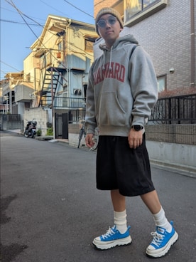 「HARVARD（ハーバード）のアイテム」を使った、wさん（メンズ・170cm）の冬コーディネート