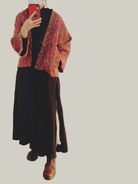 「柄物」｜「アイテム（ワンピース/ドレス）」を使った、mabuさん（レディース・158cm）の春コーディネート