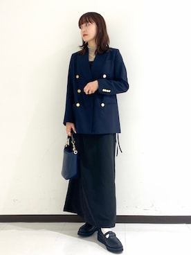 「LAROUTE（ラルート）のアイテム」を使った、奈津実さん（レディース・155cm）の冬コーディネート