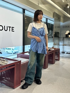 「LAROUTE（ラルート）のアイテム」を使った、奈津実さん（レディース・155cm）の秋コーディネート