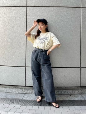 「FREE'S MART（フリーズマート）のアイテム（キャップ）」を使った、yuriさん（レディース・152cm）の春コーディネート