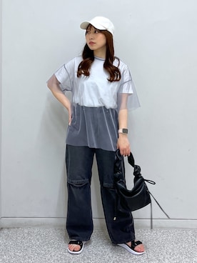 「FREE'S MART（フリーズマート）のアイテム（帽子）」を使った、yuriさん（レディース・152cm）の春コーディネート