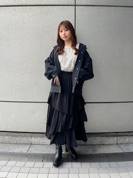 「FREE'S MART（フリーズマート）のアイテム（デニムジャケット）」を使った、yuriさん（レディース・152cm）の秋コーディネート