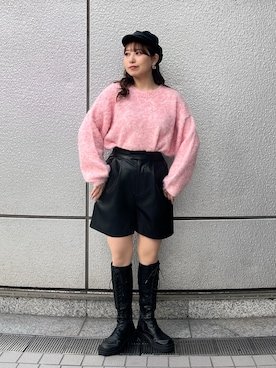 「FREE'S MART（フリーズマート）のアイテム（帽子）」を使った、yuriさん（レディース・152cm）の冬コーディネート