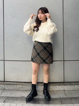 「台形スカート」｜yuriさん（レディース・152cm）の冬コーディネート