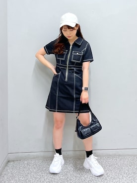 「FREE'S MART（フリーズマート）のアイテム（帽子）」を使った、yuriさん（レディース・152cm）の春コーディネート
