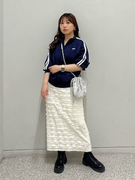 「FREE'S MART（フリーズマート）のアイテム（ブルゾン）」を使った、yuriさん（レディース・152cm）の春コーディネート