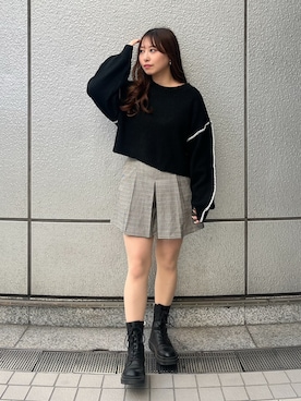 ◇タックキュロットパンツを使った人気ファッション