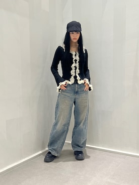 「アイテム（ハンチング/ベレー帽）」を使った、skmtmloさん（レディース・159cm）の秋コーディネート