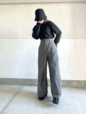 「Shine（シャイン）のアイテム（帽子）」を使った、skmtmloさん（レディース・159cm）の秋コーディネート