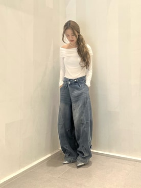 「H&M（エイチ・アンド・エム）のアイテム（トップス）」を使った、skmtmloさん（レディース・159cm）の夏コーディネート