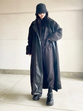 「Shine（シャイン）のアイテム（帽子）」を使った、skmtmloさん（レディース・159cm）の冬コーディネート