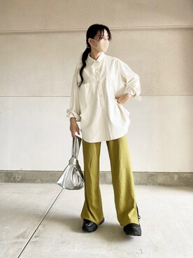 「ピスタチオ」｜「アイテム（スニーカー）」を使った、skmtmloさん（レディース・159cm）の春コーディネート