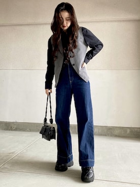 「Kenneth Cole（ケネスコール）のアイテム」を使った、skmtmloさん（レディース・159cm）の秋コーディネート