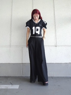 「VINTAGE（ヴィンテージ）のアイテム（Tシャツ/カットソー）」を使った、skmtmloさん（レディース・159cm）の秋コーディネート