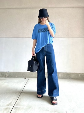 「KOR（ケーオーアール）のアイテム」を使った、skmtmloさん（レディース・159cm）の夏コーディネート