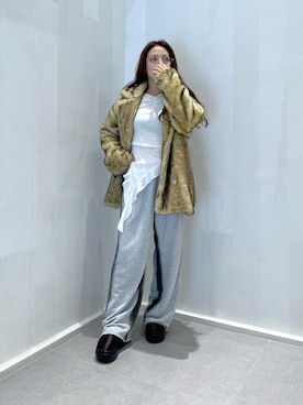 「EVRIS（エヴリス）のアイテム（ジャケット/アウター）」を使った、skmtmloさん（レディース・159cm）の冬コーディネート