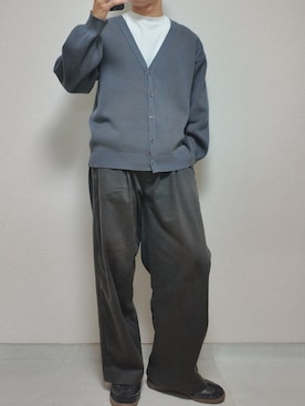 のこさんの「HIGH COUNT PEACH GABA DEEP TUCK PANTS」を使ったコーディネート
