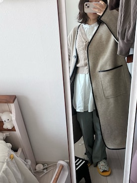 「natural couture（ナチュラルクチュール）のアイテム（その他アウター）」を使った、ぴょんぴょょさん（レディース・154cm）の春コーディネート