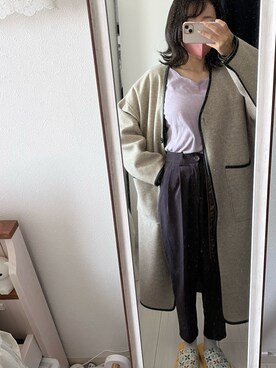 「natural couture（ナチュラルクチュール）のアイテム（その他アウター）」を使った、ぴょんぴょょさん（レディース・154cm）の春コーディネート