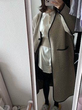 「natural couture（ナチュラルクチュール）のアイテム（その他アウター）」を使った、ぴょんぴょょさん（レディース・154cm）の春コーディネート