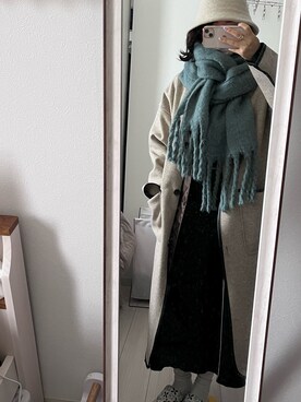 「natural couture（ナチュラルクチュール）のアイテム（その他アウター）」を使った、ぴょんぴょょさん（レディース・154cm）の冬コーディネート