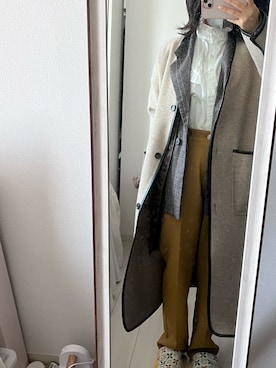 「natural couture（ナチュラルクチュール）のアイテム（その他アウター）」を使った、ぴょんぴょょさん（レディース・154cm）の春コーディネート
