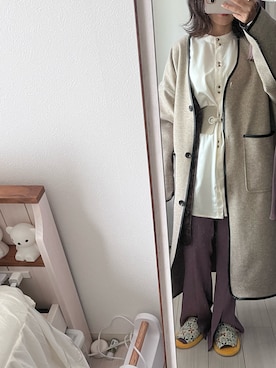「natural couture（ナチュラルクチュール）のアイテム（その他アウター）」を使った、ぴょんぴょょさん（レディース・154cm）の春コーディネート