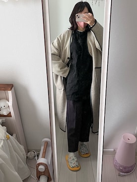 「natural couture（ナチュラルクチュール）のアイテム（その他アウター）」を使った、ぴょんぴょょさん（レディース・154cm）の春コーディネート