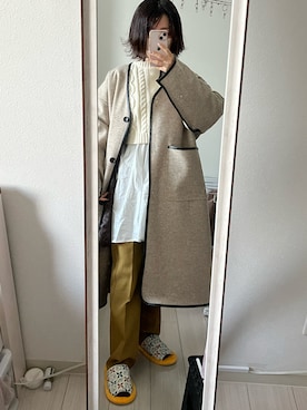 「natural couture（ナチュラルクチュール）のアイテム（その他アウター）」を使った、ぴょんぴょょさん（レディース・154cm）の秋コーディネート