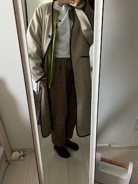 「natural couture（ナチュラルクチュール）のアイテム（その他アウター）」を使った、ぴょんぴょょさん（レディース・154cm）の秋コーディネート