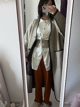 「natural couture（ナチュラルクチュール）のアイテム（その他アウター）」を使った、ぴょんぴょょさん（レディース・154cm）の春コーディネート