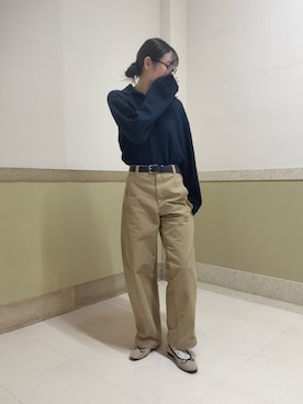 「アイテム（バレエシューズ）」を使った、HIMIKO 大丸 京都店さん（レディース・161cm）の秋コーディネート