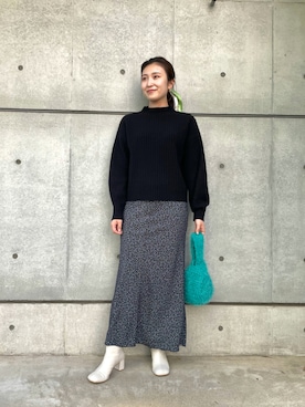 「リブニット」｜「アイテム（財布/小物）」を使った、naoさん（レディース・163cm）の夏コーディネート