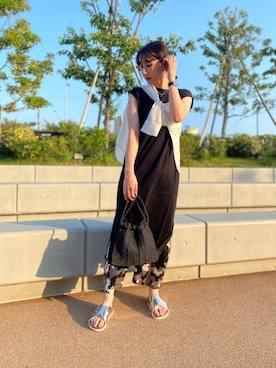 「COLONY2139」｜「アイテム（ワンピース/ドレス）」を使った、rinaさん（レディース・165cm）の夏コーディネート