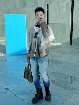 「アイテム（シューズ）」を使った、一松さん（メンズ・180cm）の秋コーディネート