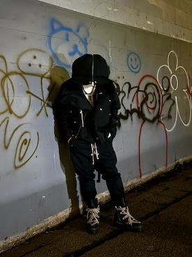 「アイテム（シューズ）」を使った、一松さん（メンズ・180cm）の冬コーディネート