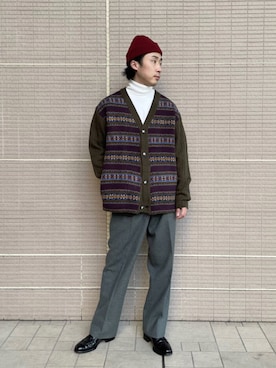 「URBAN RESEARCH Sonny Label（アーバンリサーチサニーレーベル）のアイテム（帽子）」を使った、kyouji takedaさん（メンズ・168cm）の冬コーディネート