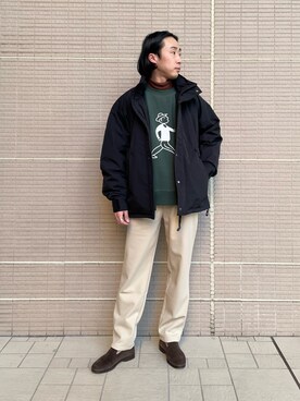 「URBAN RESEARCH Sonny Label（アーバンリサーチサニーレーベル）のアイテム（マウンテンパーカー）」を使った、kyouji takedaさん（メンズ・168cm）の冬コーディネート