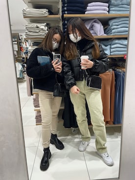 「ベーシックカラー」｜Kurumiさん（レディース・150cm）の春コーディネート