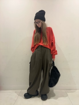 「SENSEOFPLACE」｜「アイテム（帽子）」を使った、yutsuki1008さん（レディース・154cm）の秋コーディネート