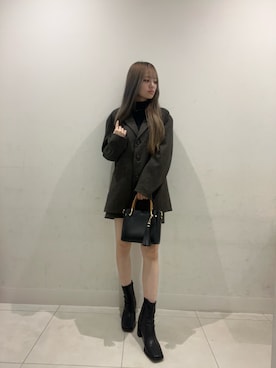 「RODE SKO（ロデスコ）のアイテム（トートバッグ）」を使った、yutsuki1008さん（レディース・154cm）の秋コーディネート